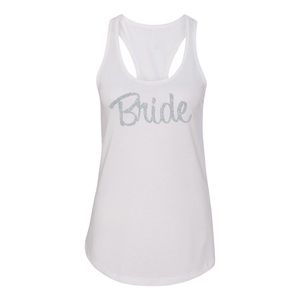 Bride Glitter White Tank✨MEDIUM